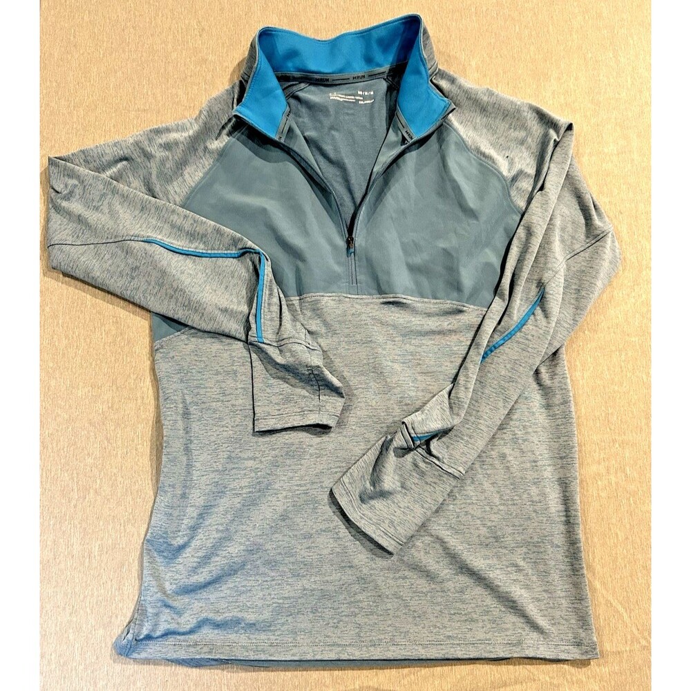 Medium Under Armour Coldgear blue partial zip 1/4 long sleeve pullover